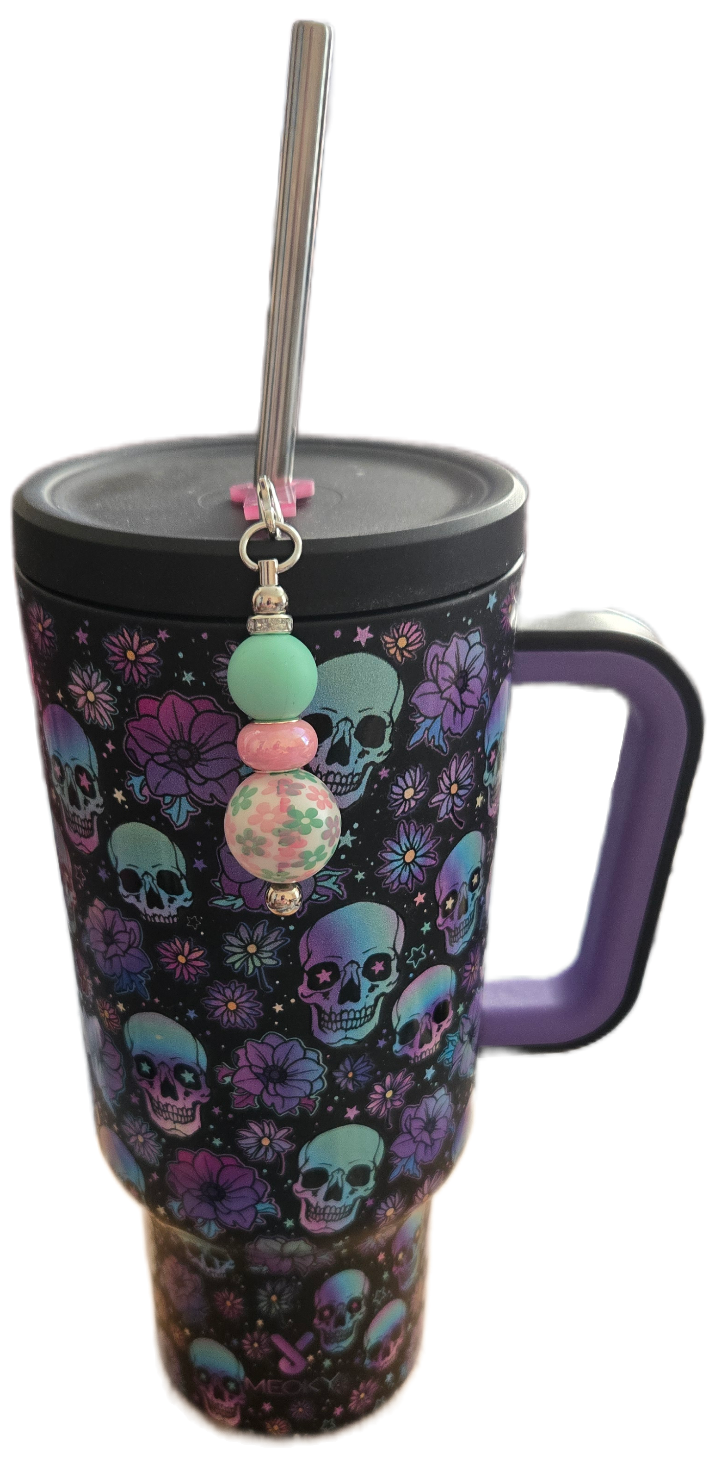 Custom Beaded Straw Charms