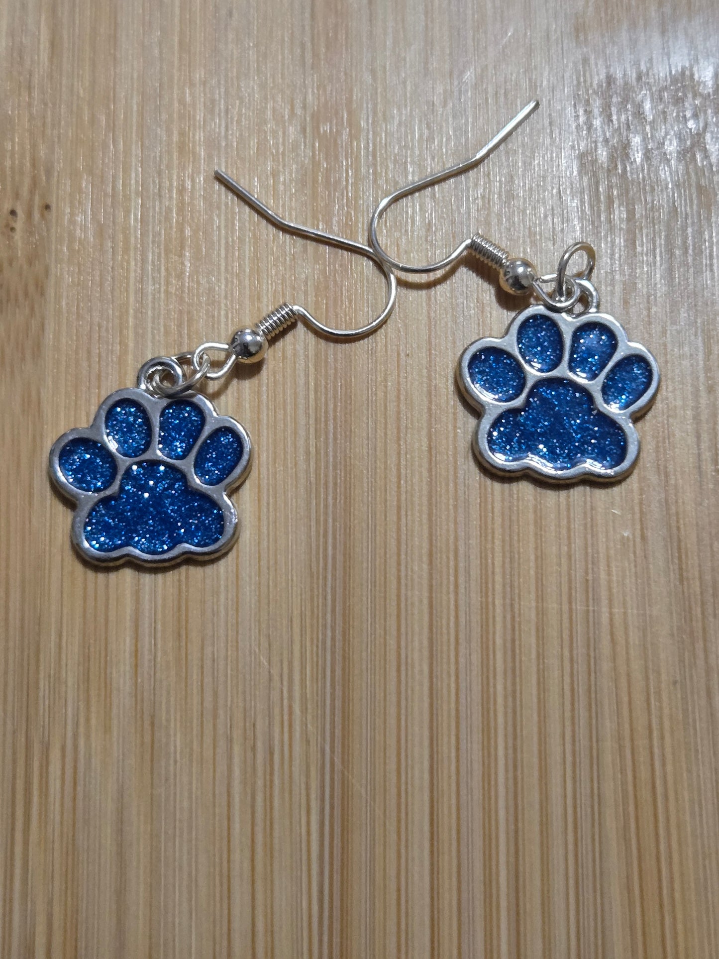 Glitter Paw Dangle Earrings
