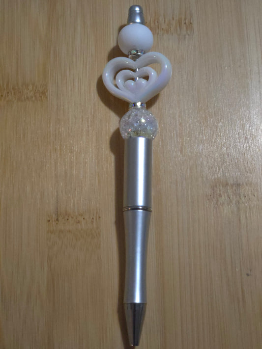 Tripple Heart Beaded Pen