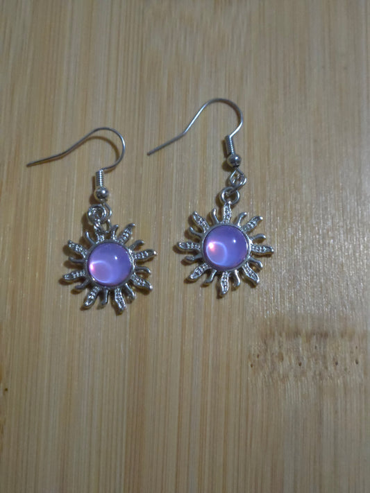 Mystical Lavendar Sun Earrings