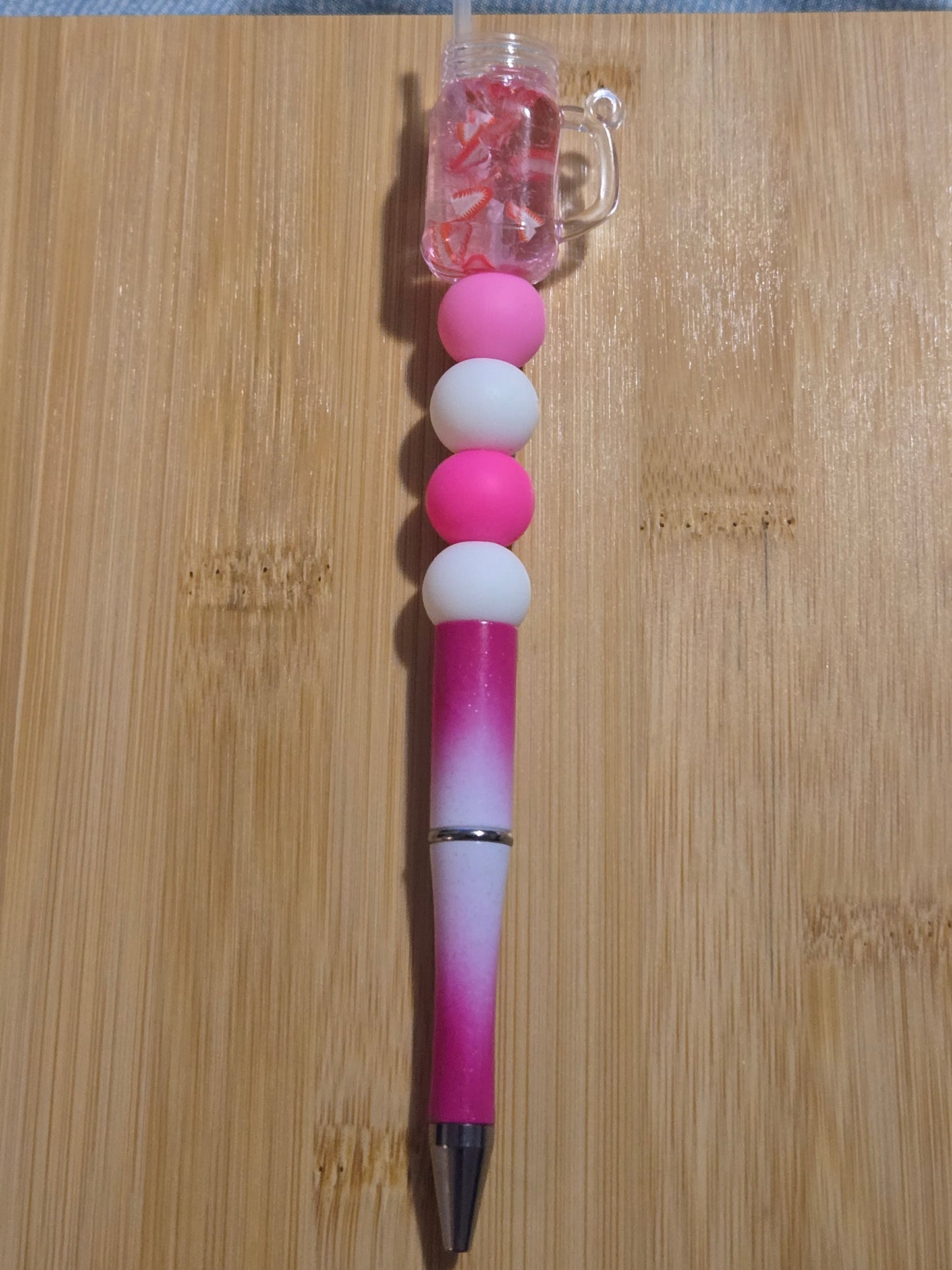 Beaded Pen with Summer Drink bead