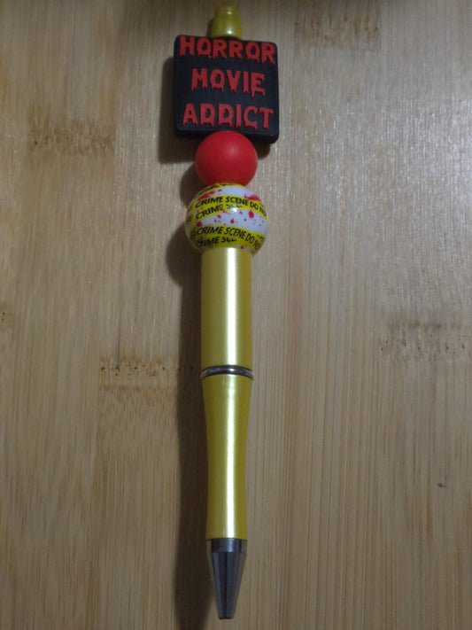 Beaded Pen with "Horror" focal