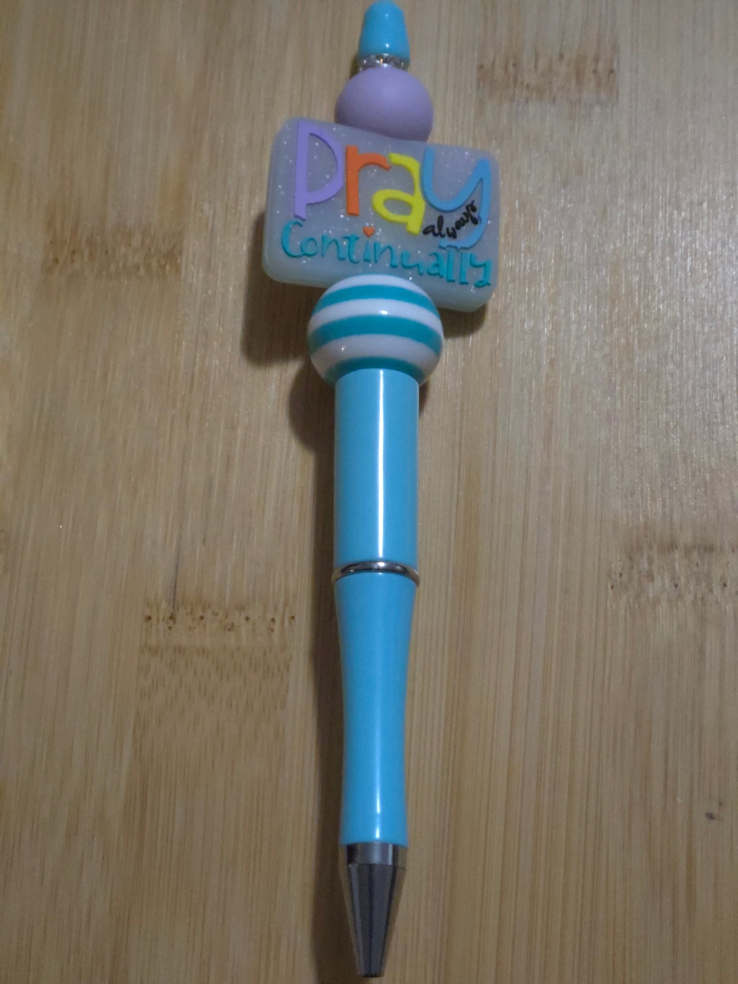 Beaded Pen with "Pray" focal