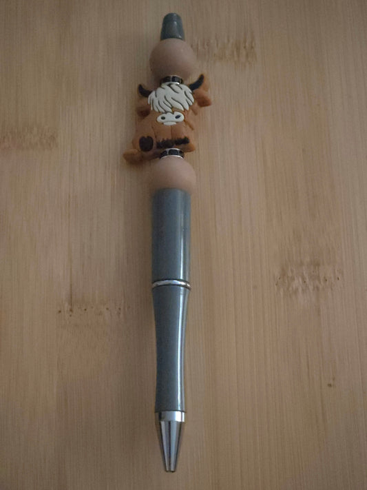 Beaded Pen with a Cow focal