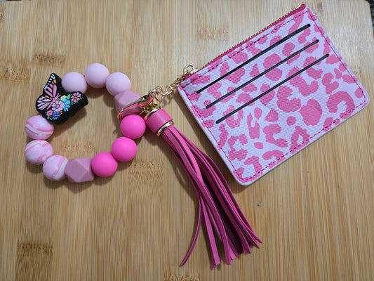 Pink Cheetah Print Wristlet *NEW