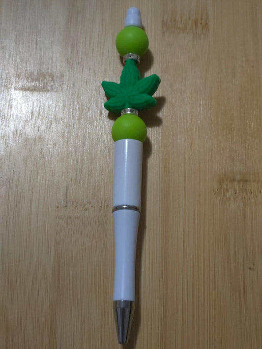 Beaded Pen with "Weed" focal