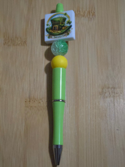 St Patrick's Day Beaded Pen