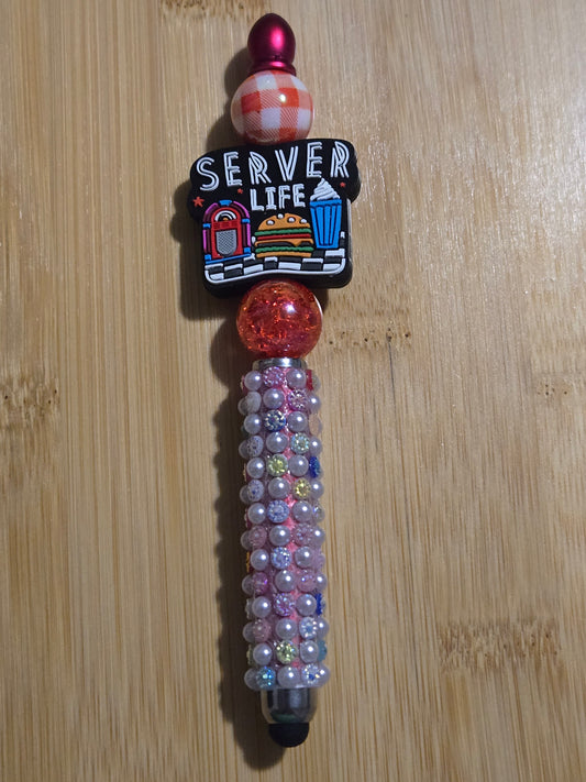 Custom Beaded Stylus and Pen in One
