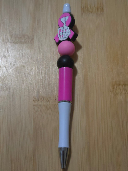 Beaded Pen with "F*ck Cancer" focal