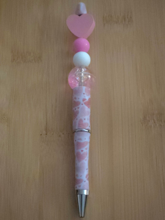 Valentine'S Beaded Pen with Heart bead and Water bead