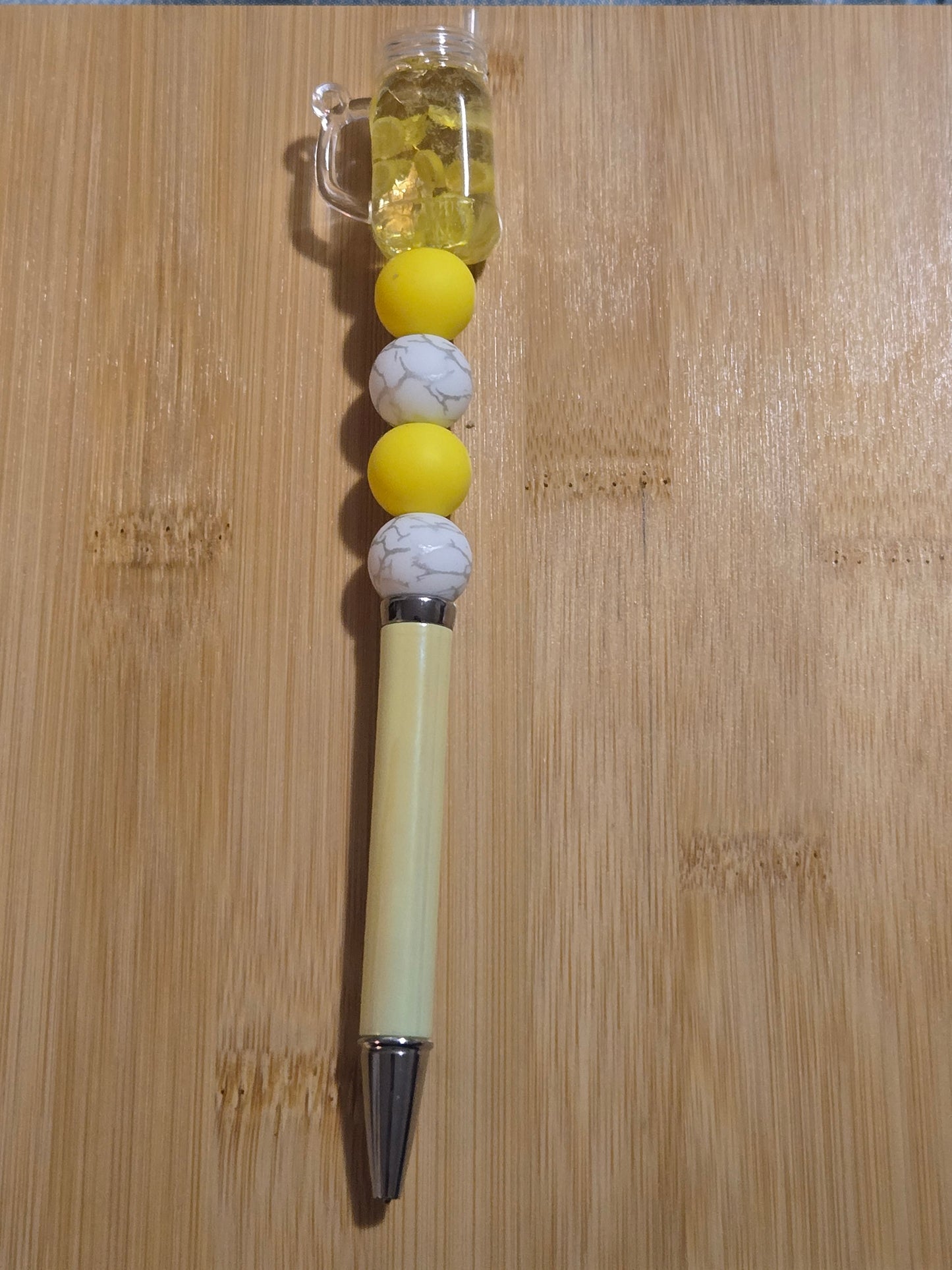 Beaded Pen with Summer Drink bead