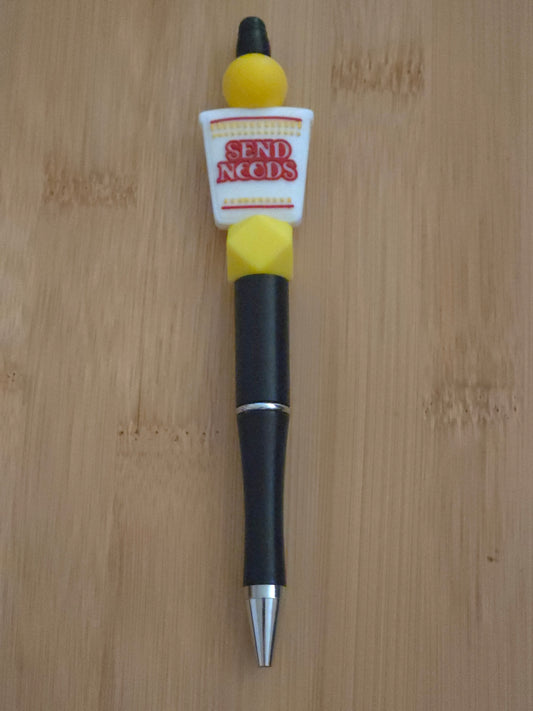 Beaded Pen with "Noods" focal