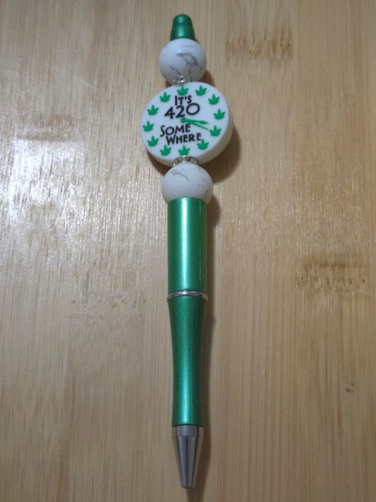 Beaded Pen with 420 focal