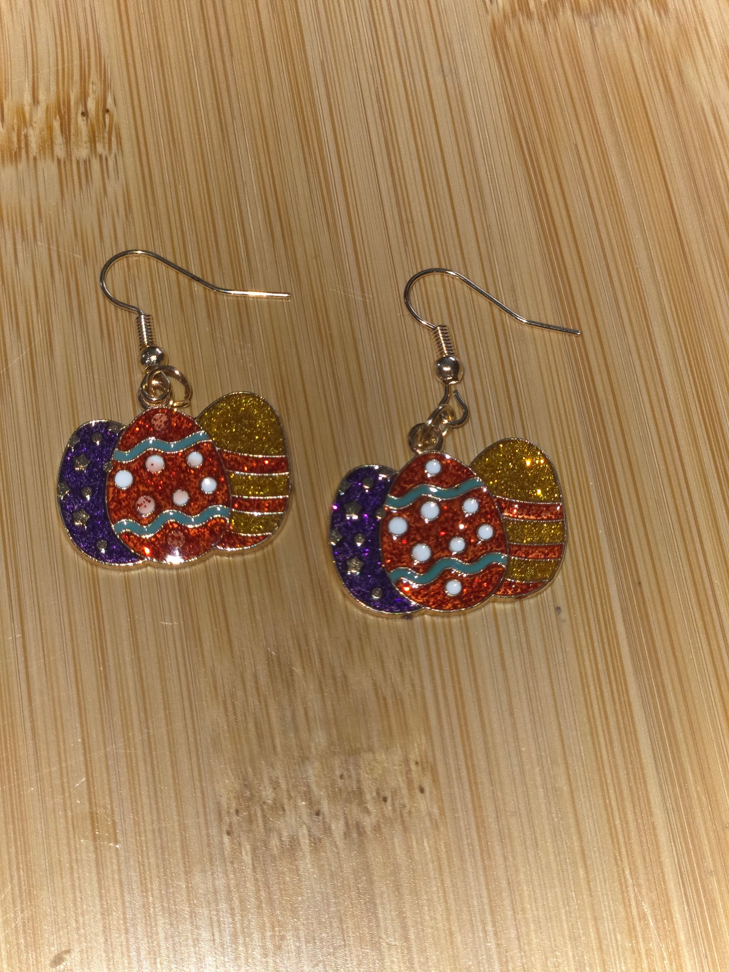 3 Eggs Easter Earrings