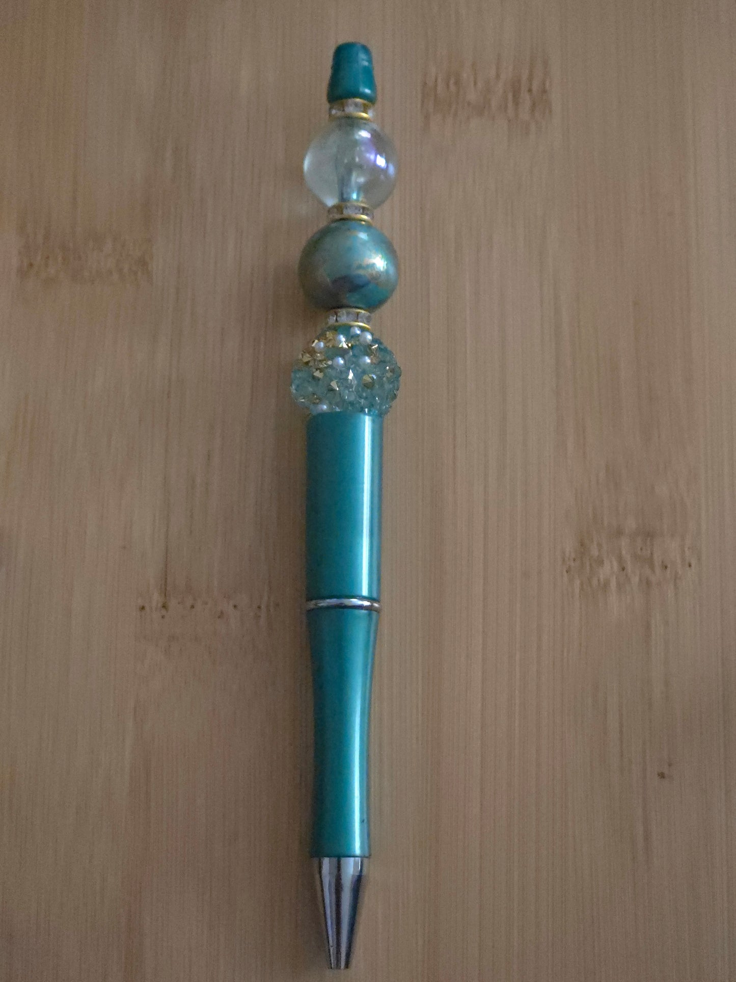 Beaded Pen with iridescent beads