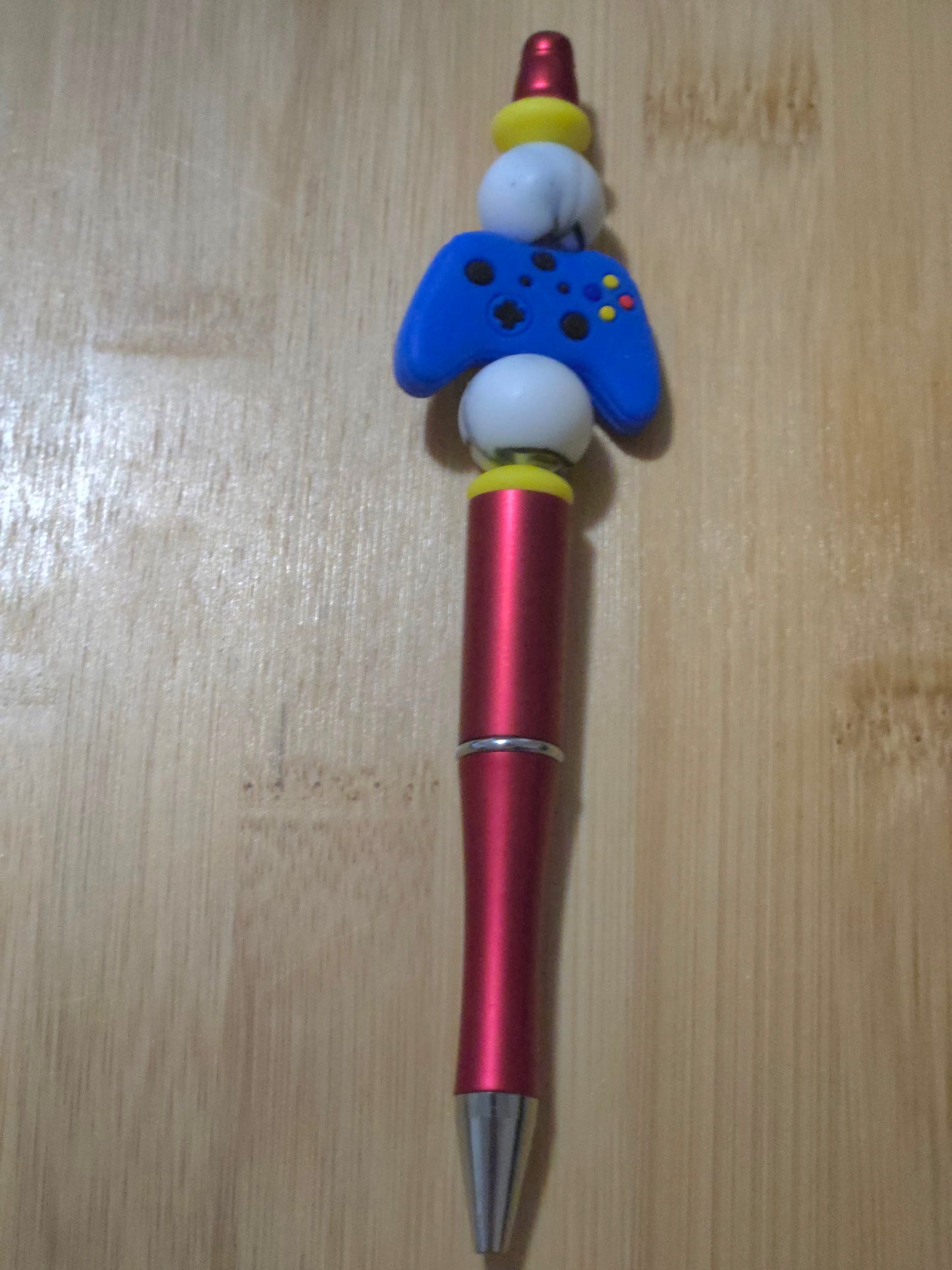 Beaded Pen with Gaming Controller focal