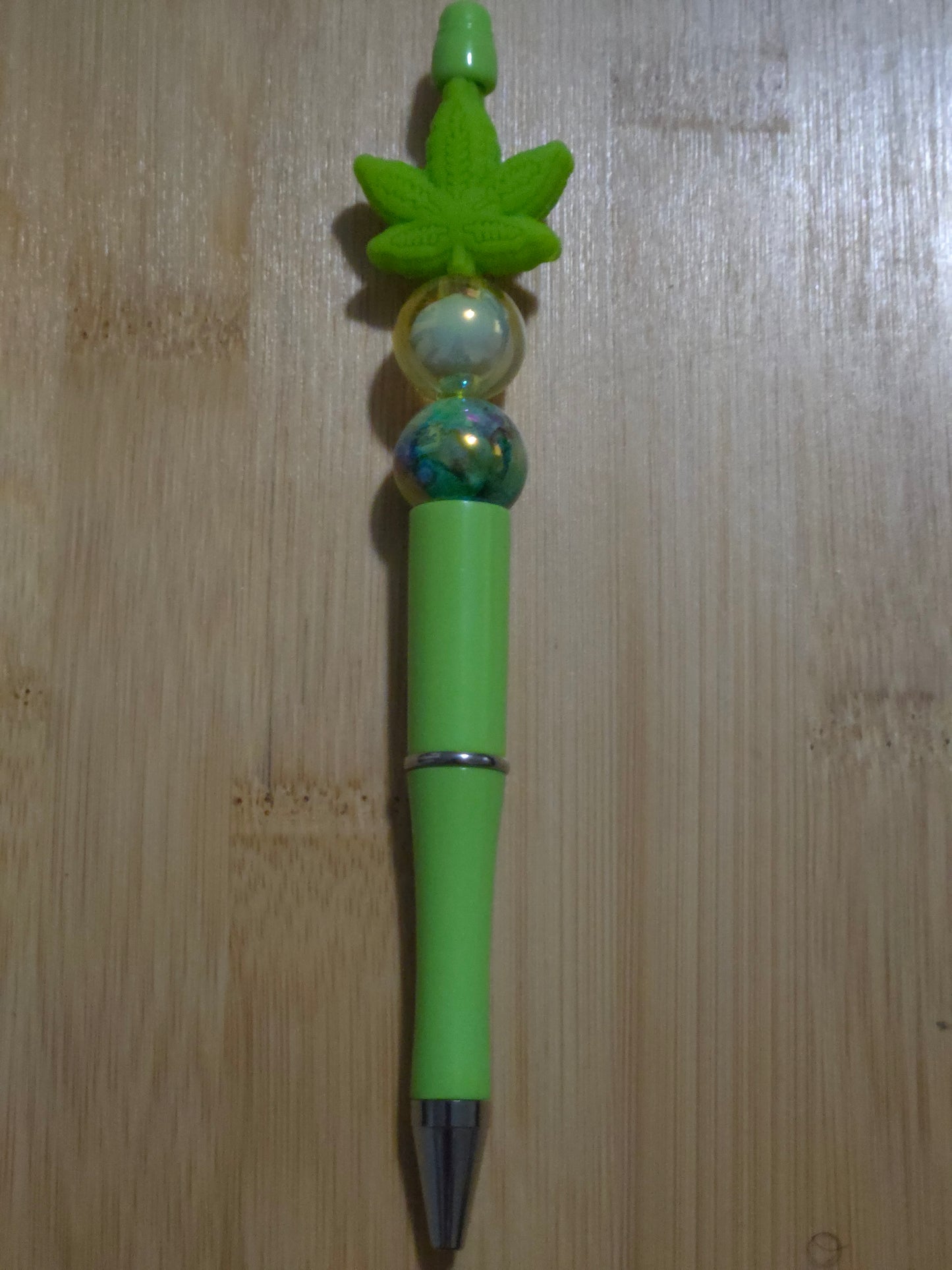 Beaded Pen with "Weed" focal