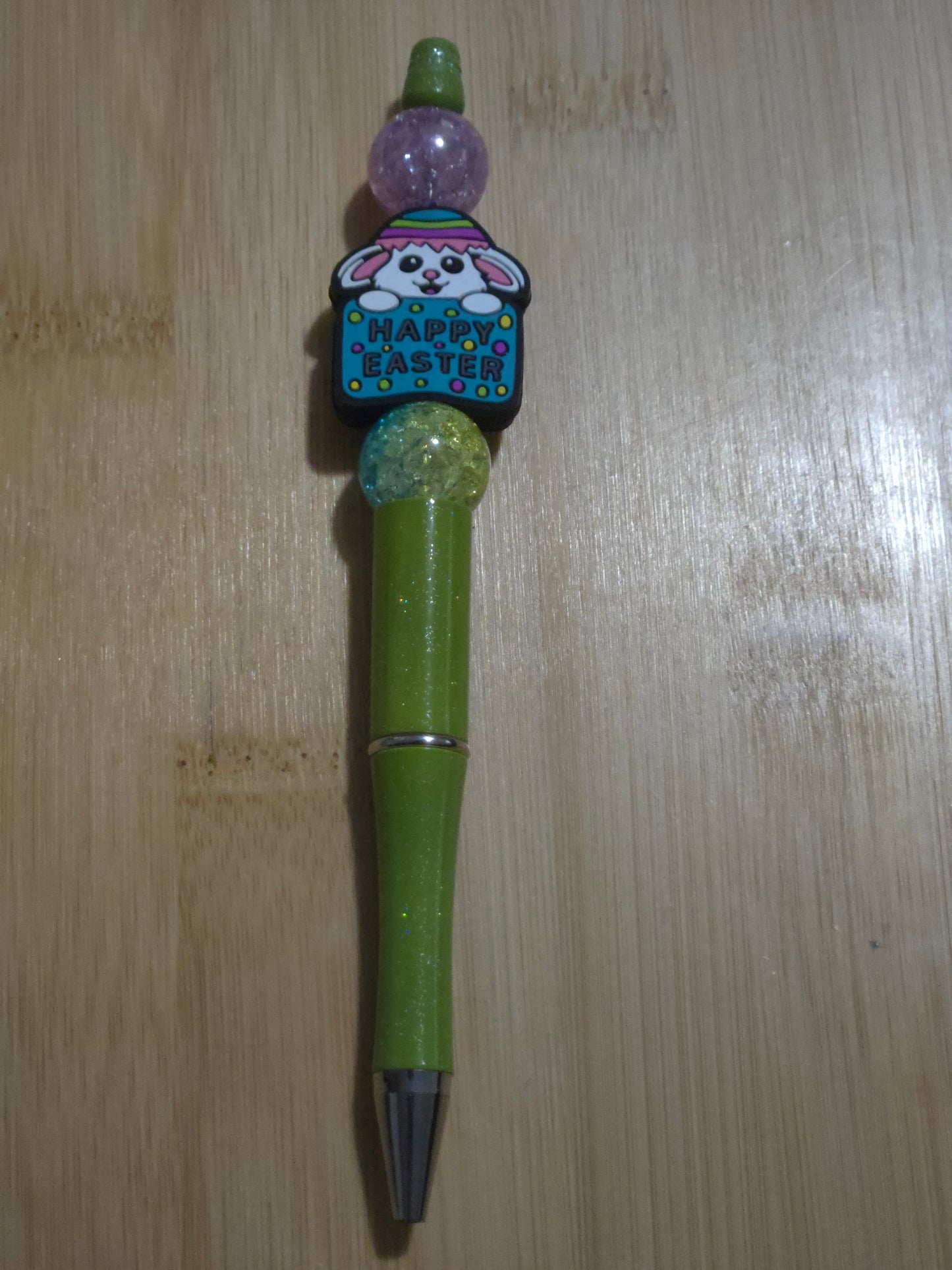 Easter Beaded Pen with "Happy Easter" focal