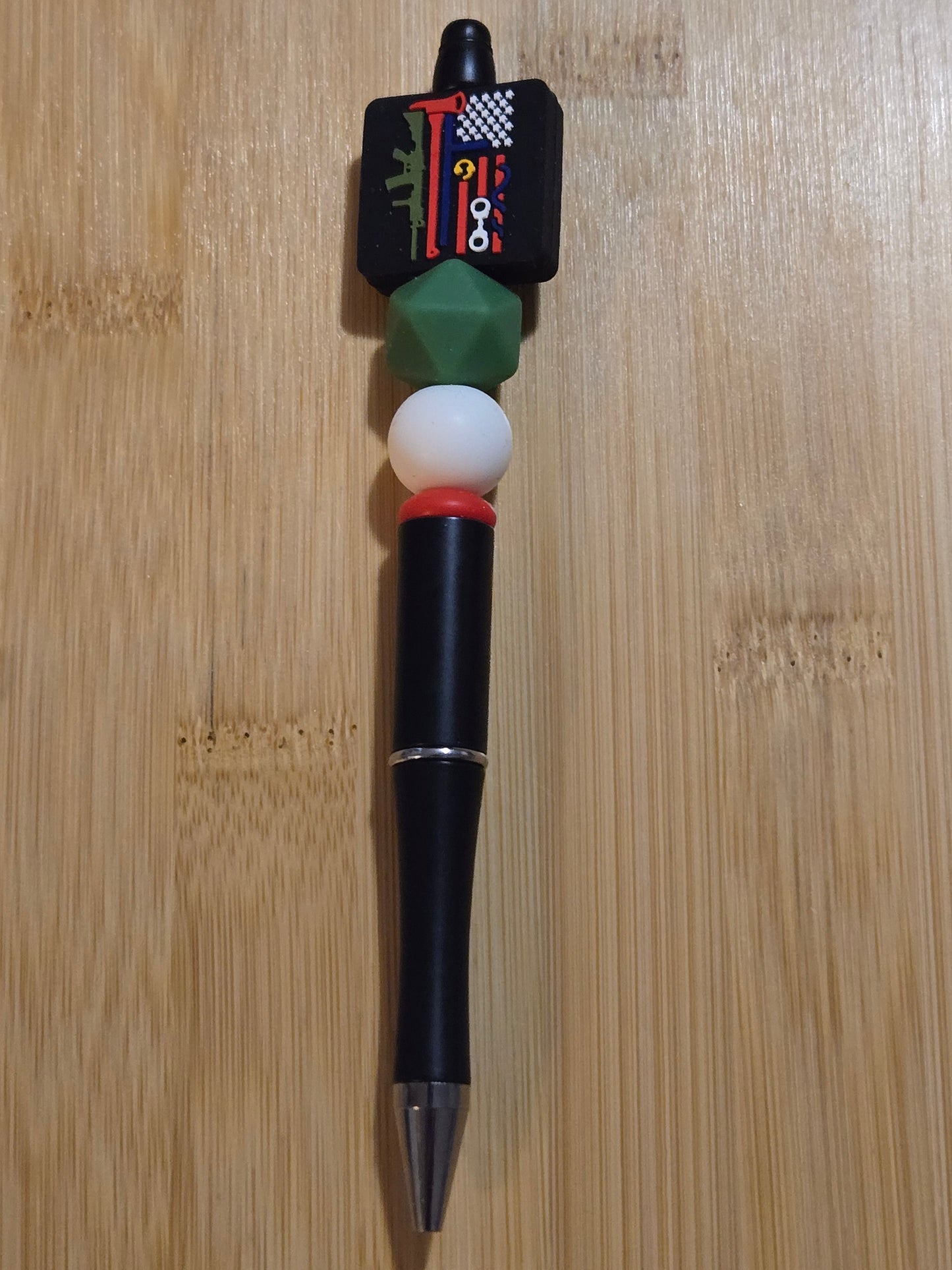 Beaded Pen with a Service focal