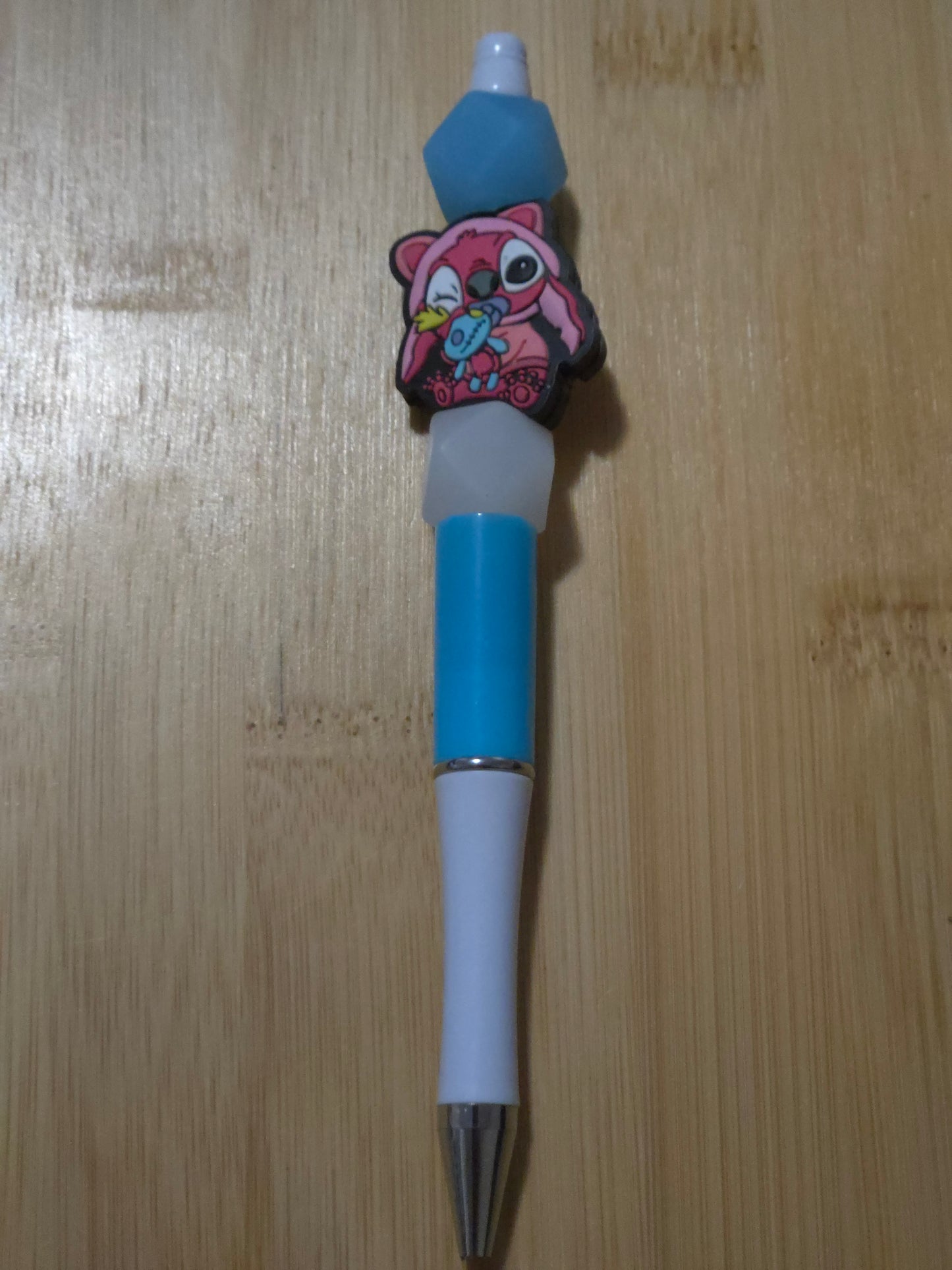 Custom Beaded Pen with "Angel" from Stitch focal
