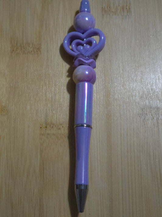 Triple Heart Beaded Pen