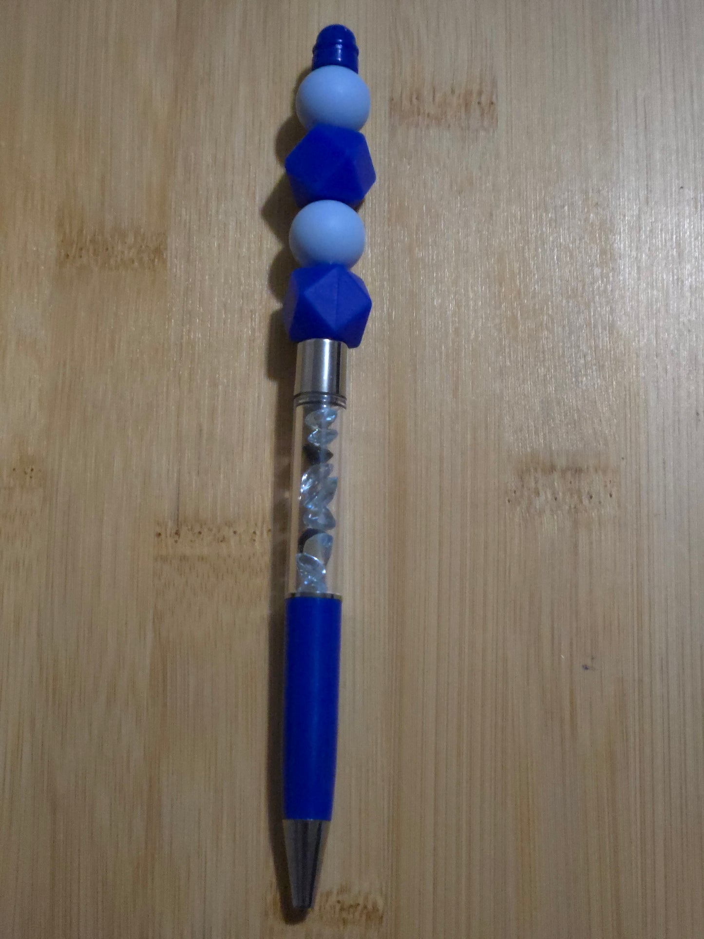 Beaded Pen with gemstones in the pen