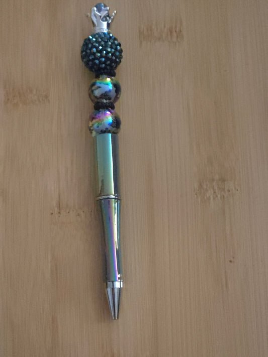 Shiney Beaded Pen with crown