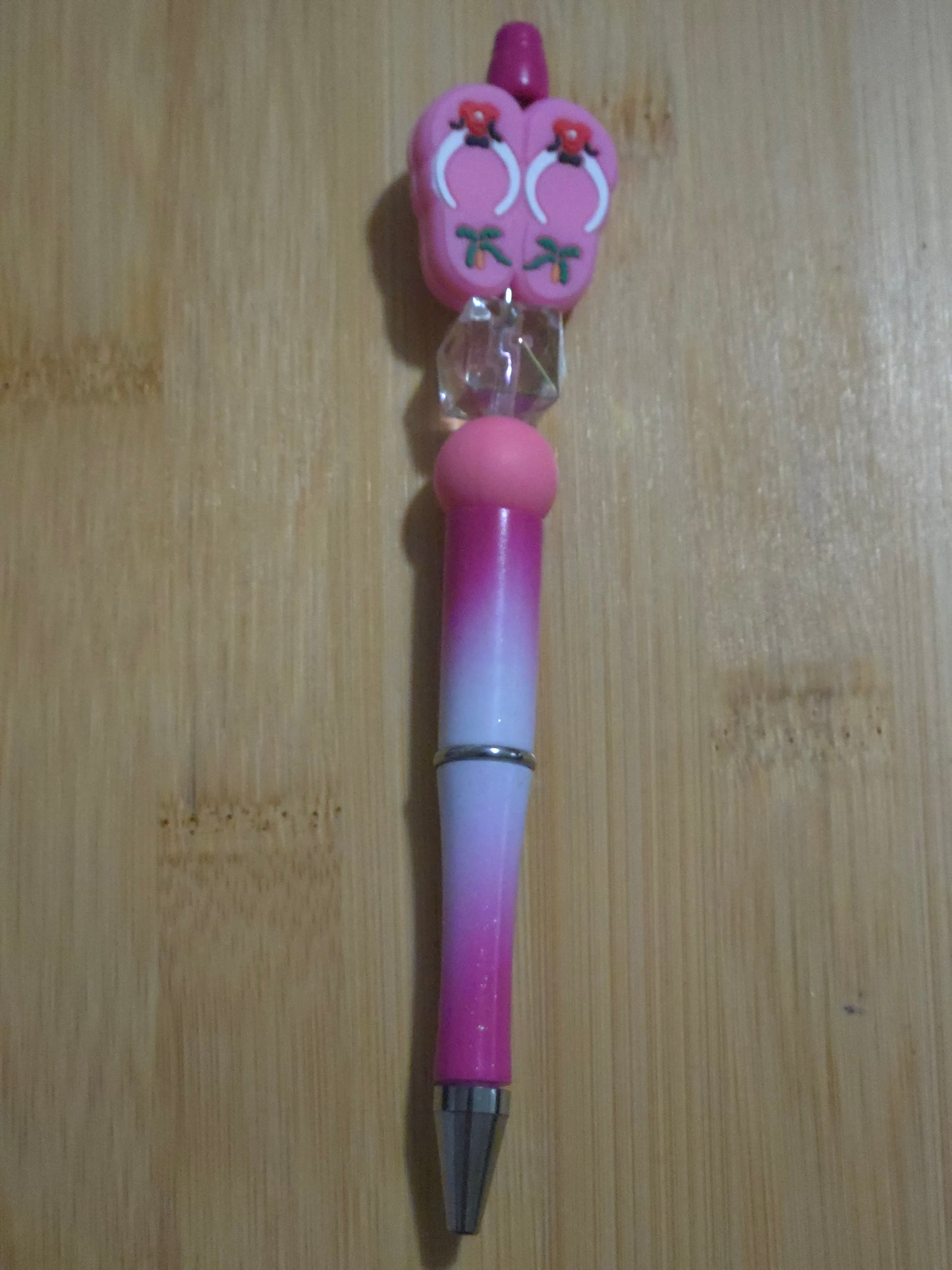 Beaded Pen with flip flop focal