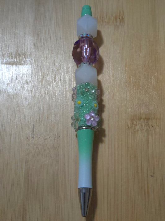 Beaded Pen with 3 beads