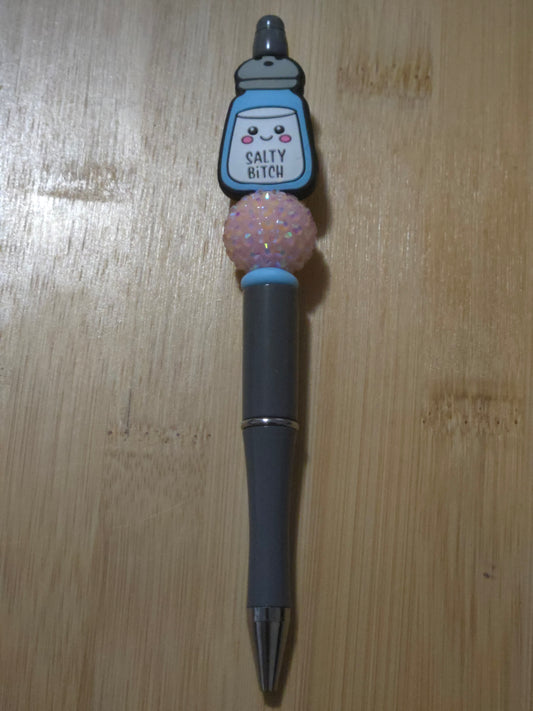 Beaded Pen with "Salty B" focal