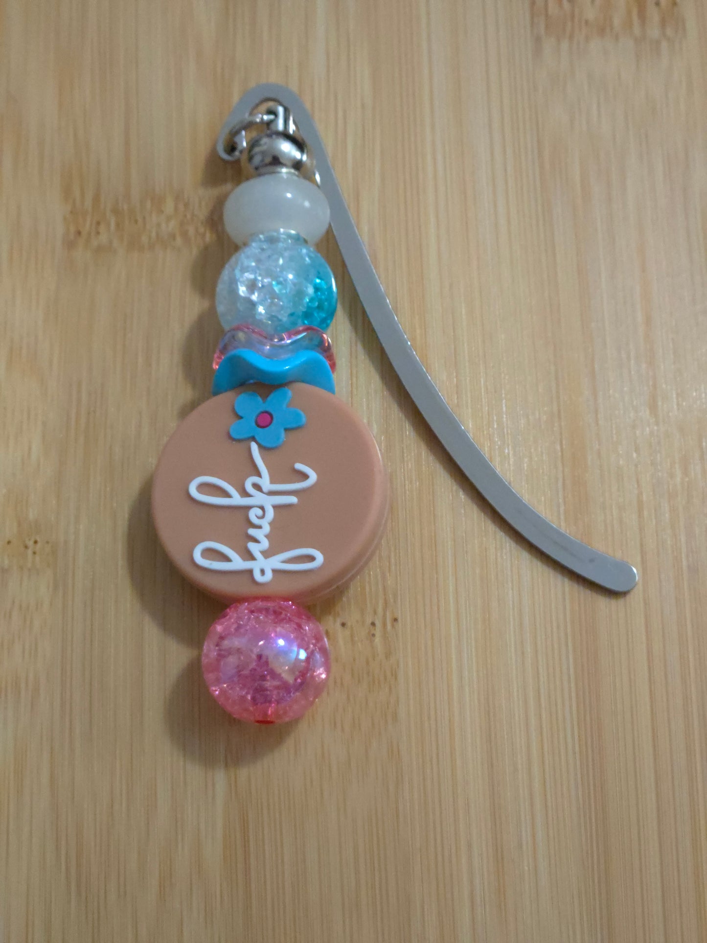 Beaded Bookmark with "Good Mom's......F*ck" focal