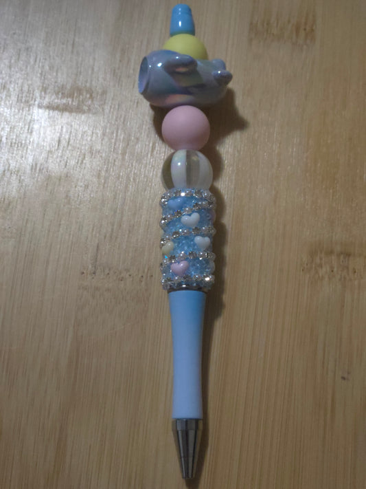 Beaded Pen with 3 beads and a Plane bead