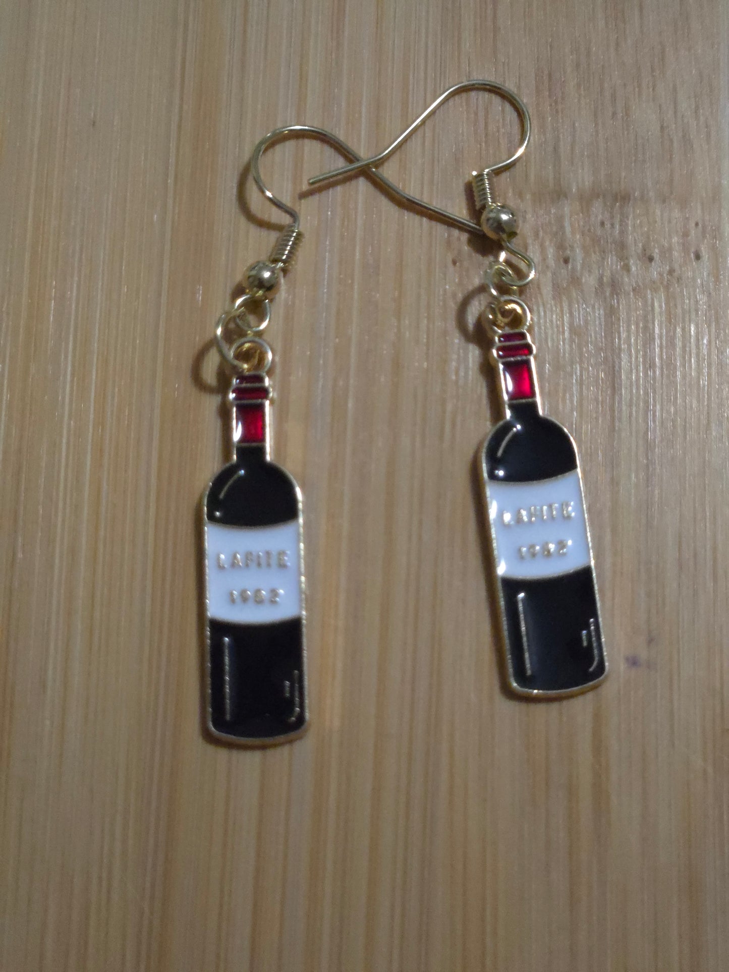 Wine bottle earrings