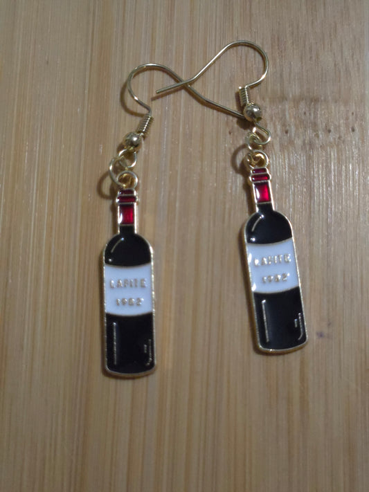Wine bottle earrings