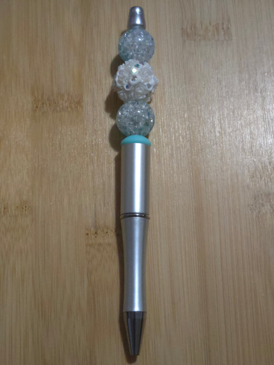 Shiney Beaded Pen with a Flower bead