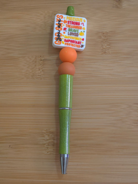 Custom Beaded Multicolored Pens