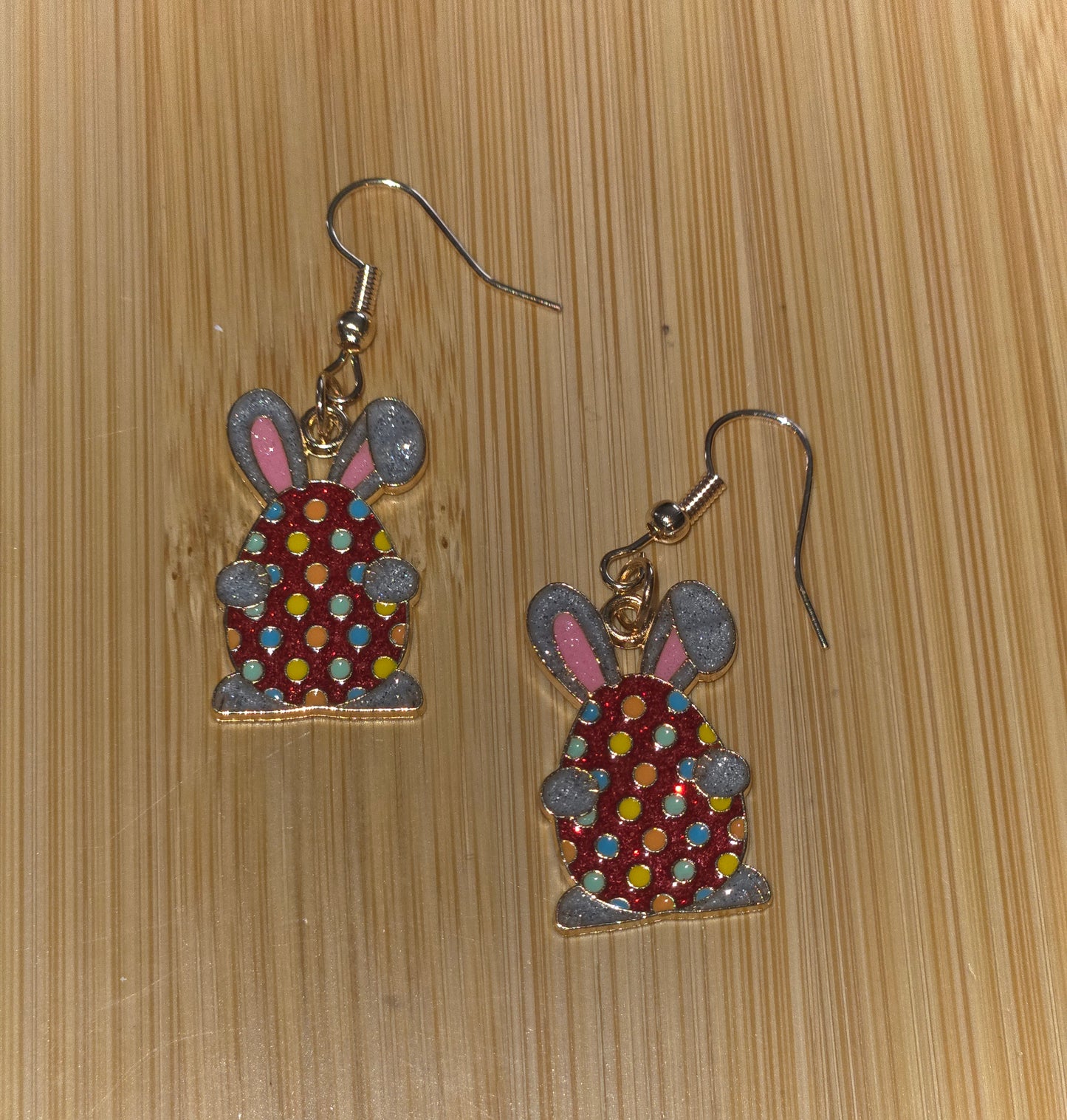 Hidden Bunny Egg Easter Earrings