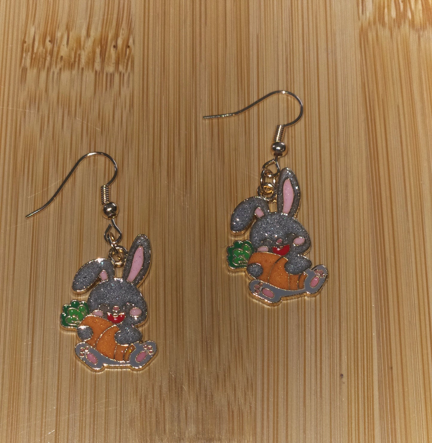 Bunny Carrot Easter Earrings