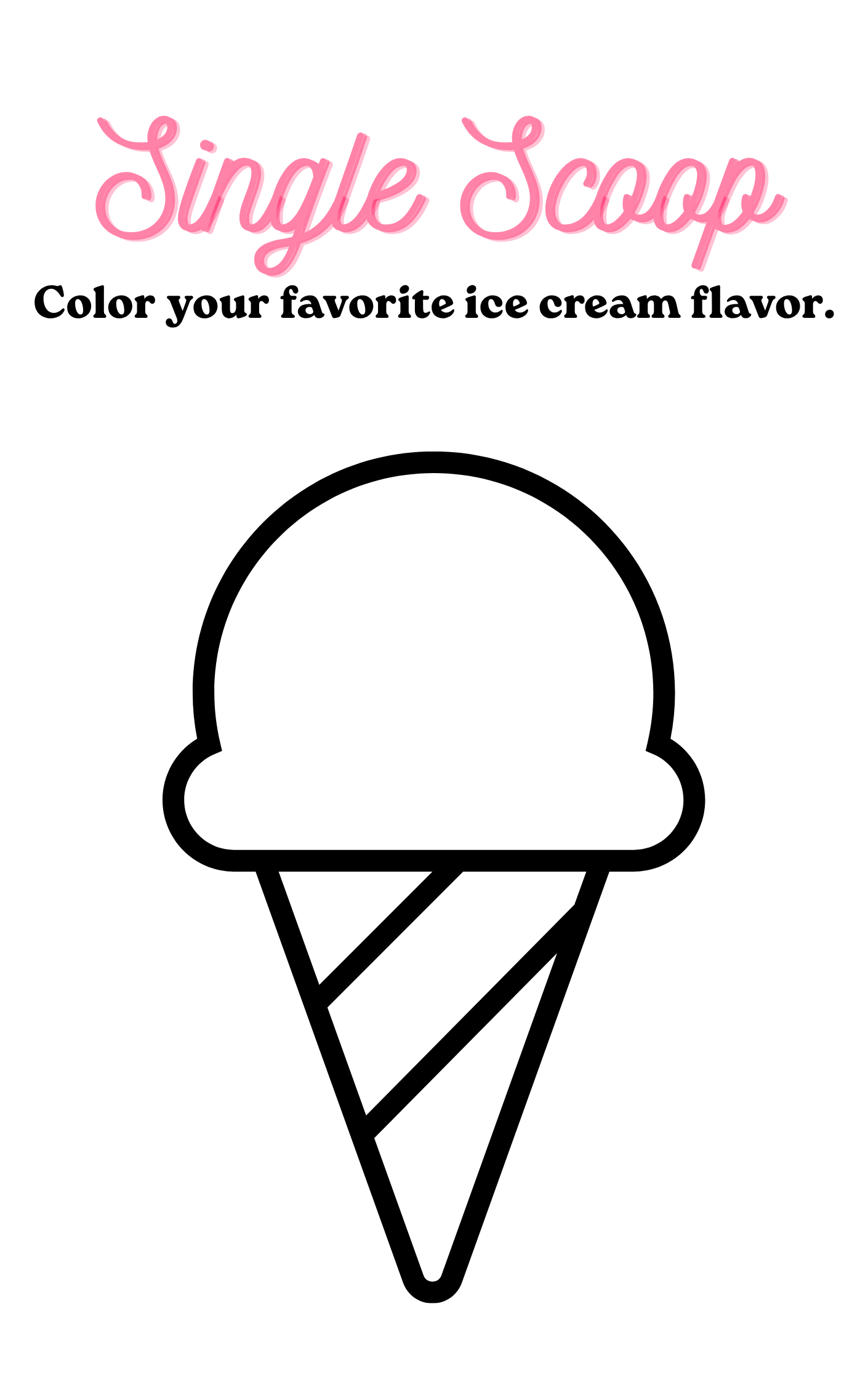 Sweet Scoops Digital Coloring Book