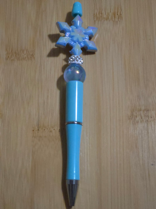 Beaded Pen with a Snowflake bead