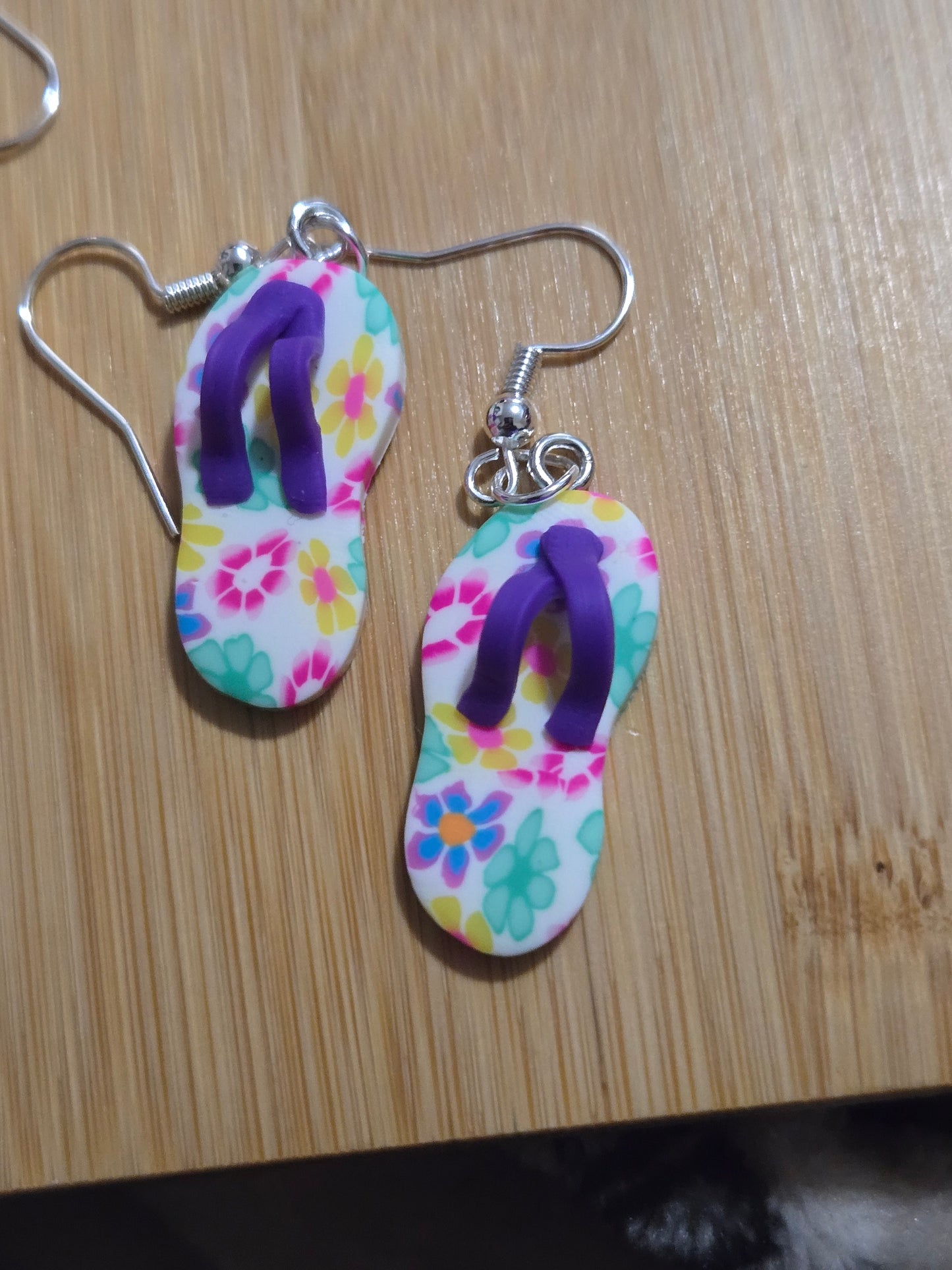 Muliticolored Flip Flop Earrings