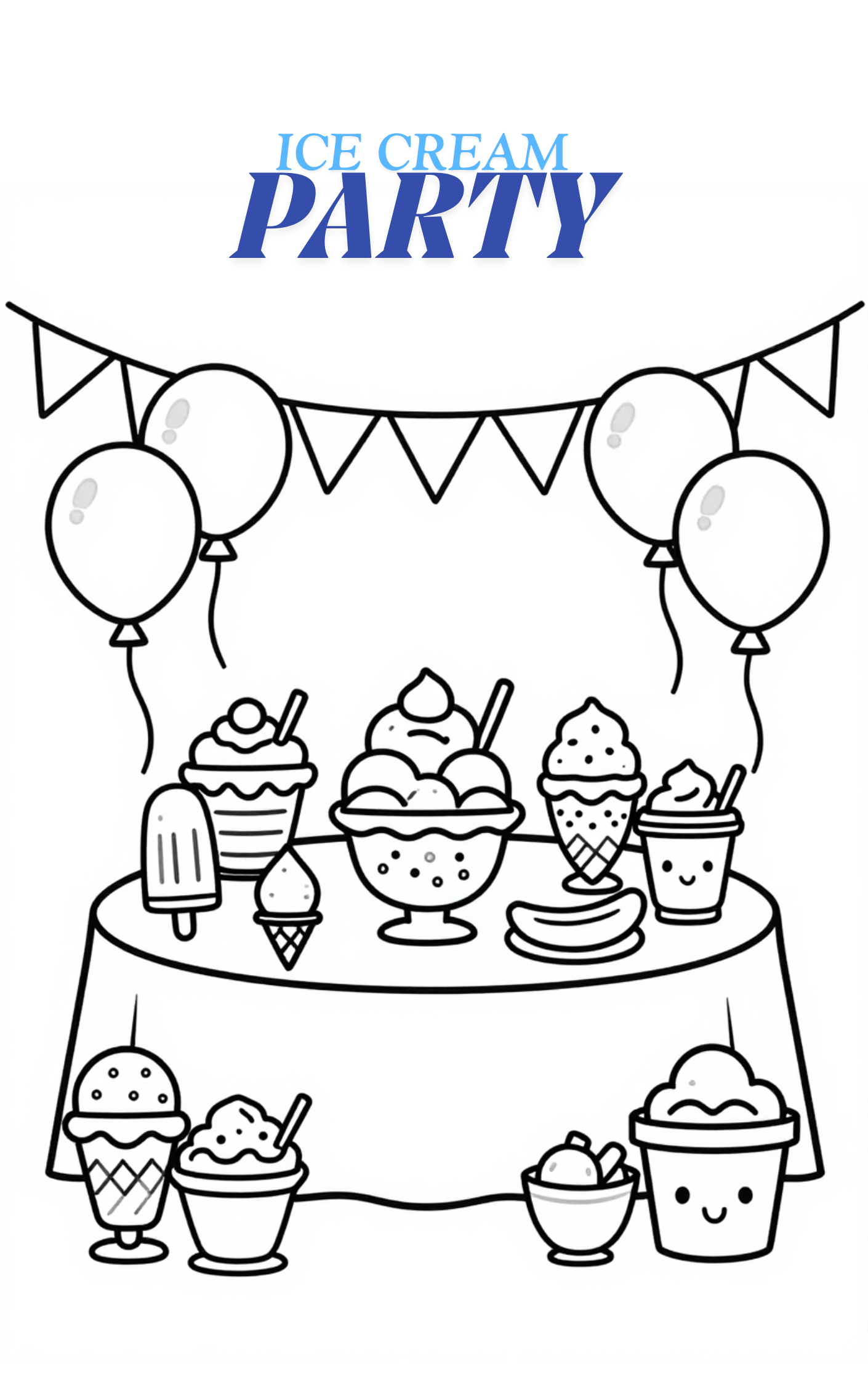 Sweet Scoops Digital Coloring Book