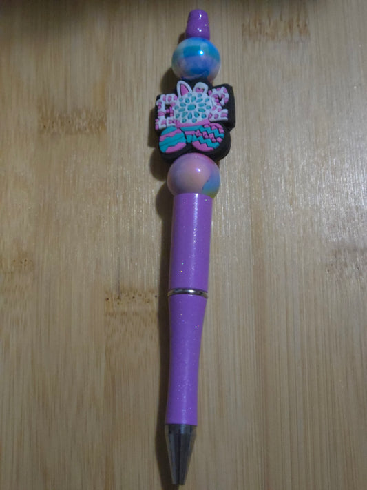 Easter Beaded Pen with "HOP" focal