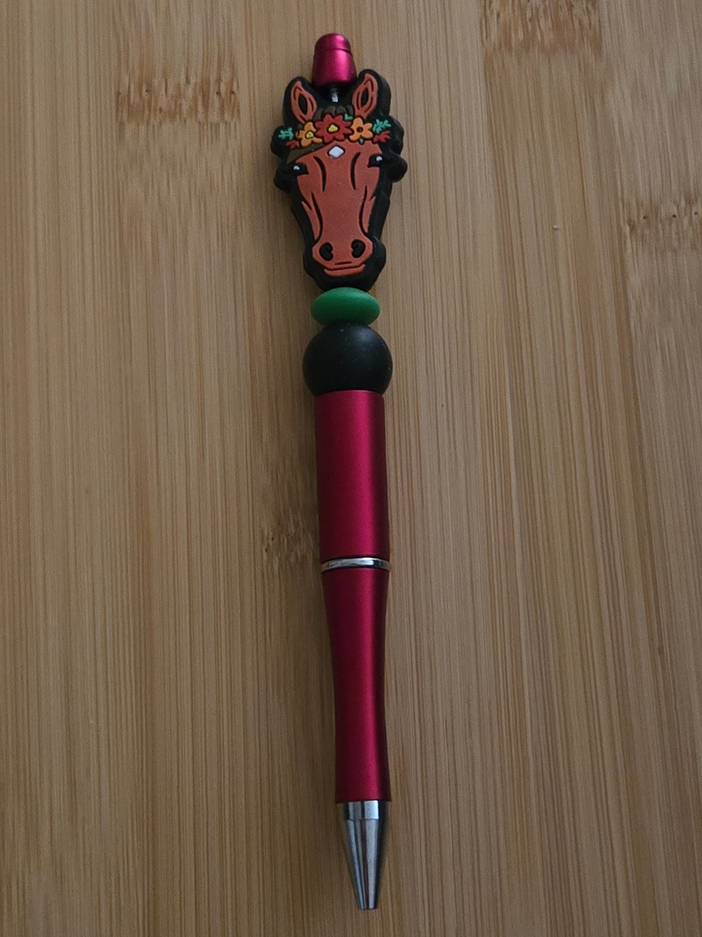 Beaded Pen with Horse focal