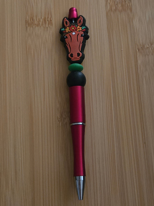 Beaded Pen with Horse focal