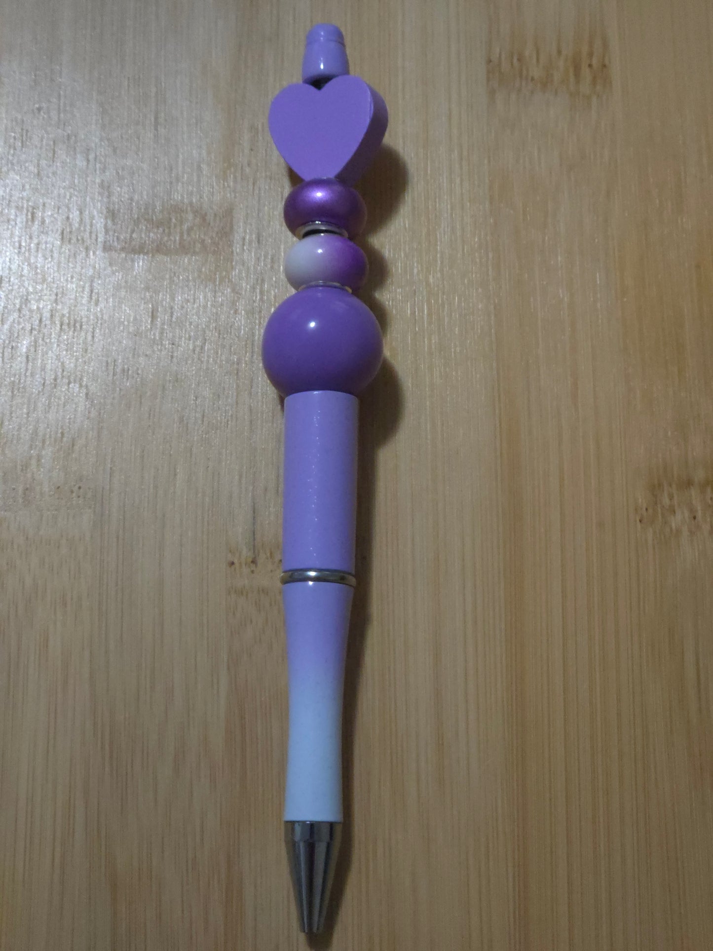 Beaded Pen wooden heart bead