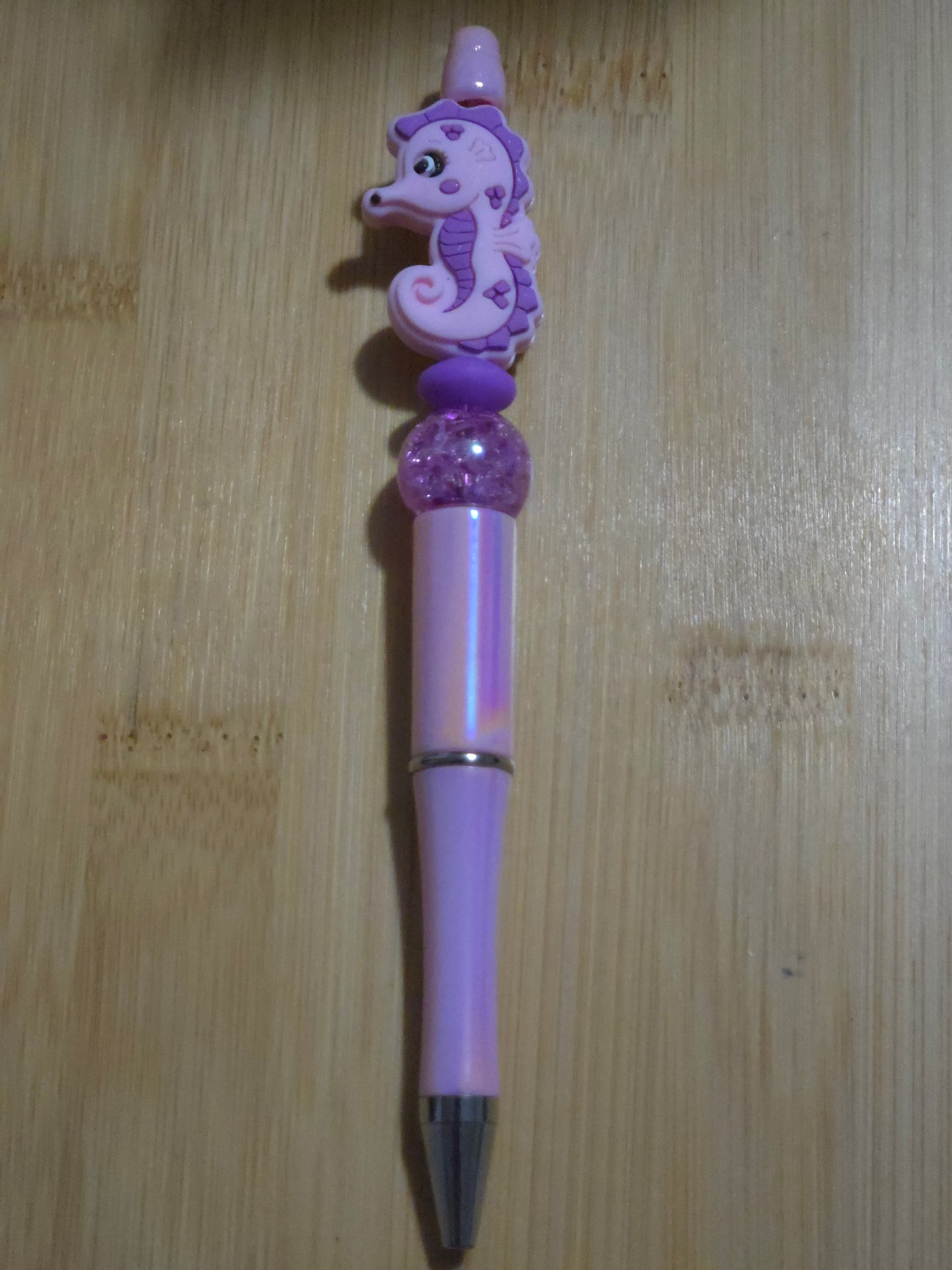 Beaded Pen with a Seahorse focal
