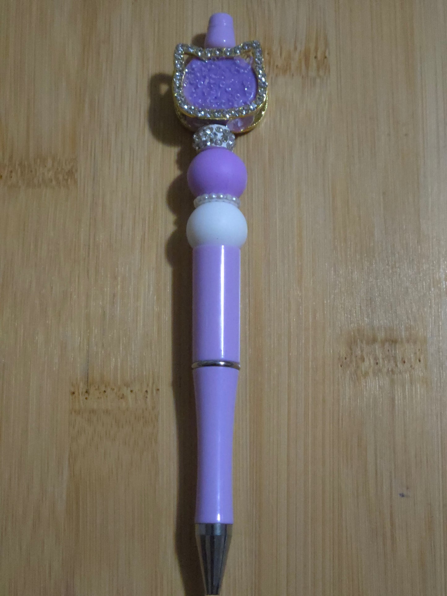 Beaded Pen with a Sparkly Cat bead