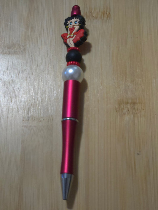Beaded Pen with Betty Boop focal