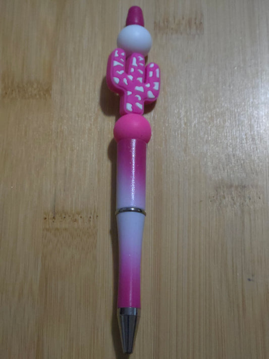 Beaded Pens with Cactus focal